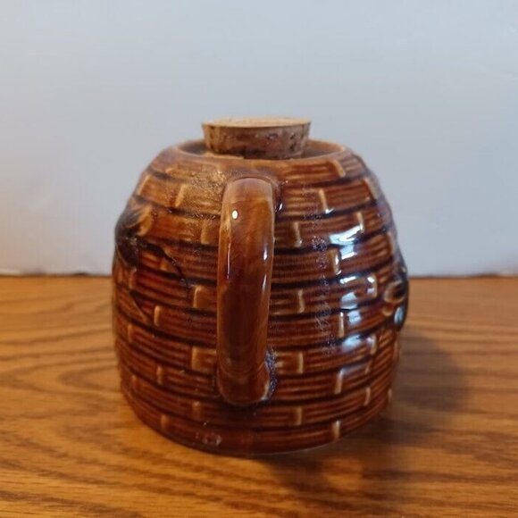 VTG Tropical Bee Tropical Wild Honey Beehive Shaped Ceramic Pot Made in USA Rare - Picture 3 of 9